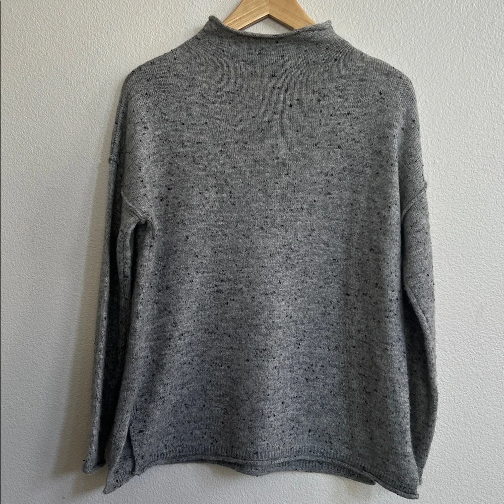 MADEWELL Donegal Whitworth Textured Graphite Mockneck Sweater Women's Size Small - Picture 5 of 12